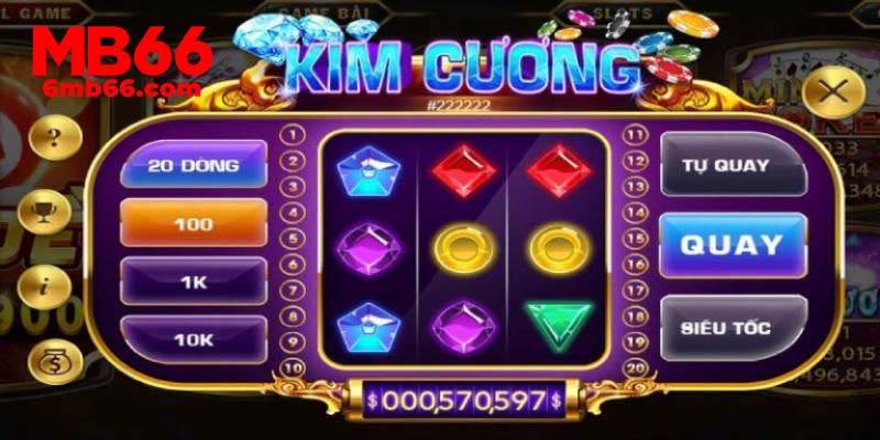 Chiến trò chơi Kim cương tại game slot MB66 