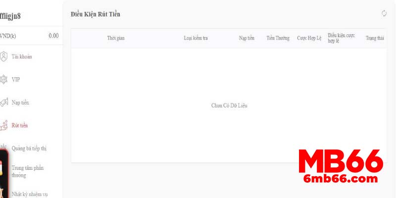 Cách rút tiền cơ bản tại nhà cái MB66